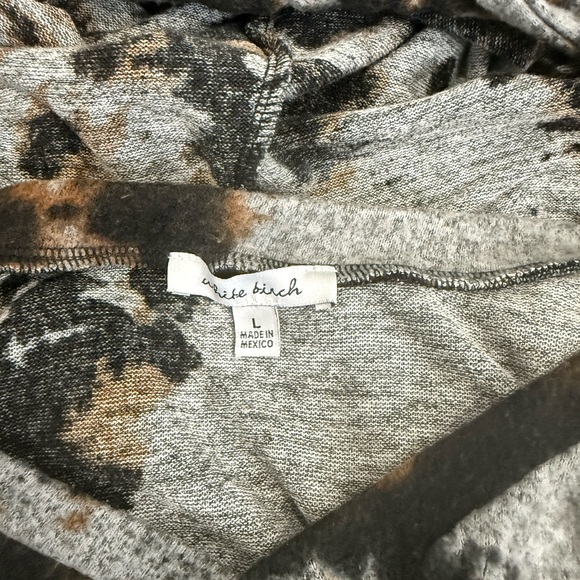 White Birch Gray and Black Tie-Dye Hoodie - Picture 2 of 3